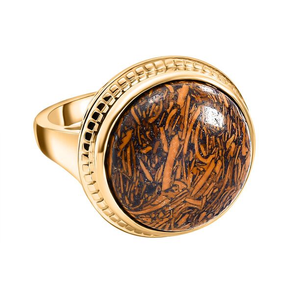 Skript Stein Ring Messing (Gr&ouml;&szlig;e 17.00) ca. 14,66 ct