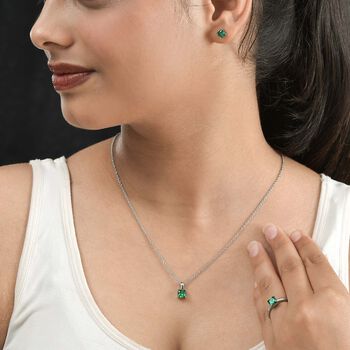 Russisches Diopsid kubisches Zirkonia-Schmuckset