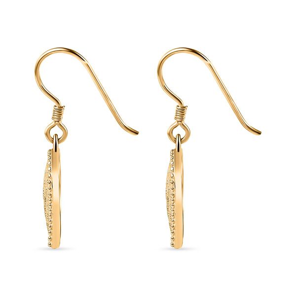 Herz Ohrringe, 925 Silber in Gelbgold Vermeil image number 3