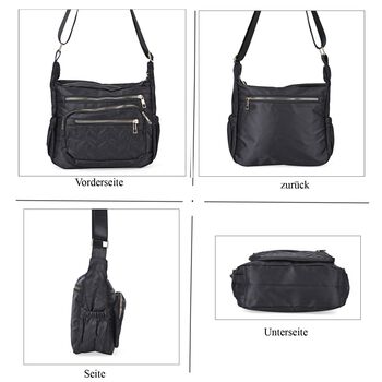 Umh&auml;ngetasche mit RFID-Schutz, schwarz