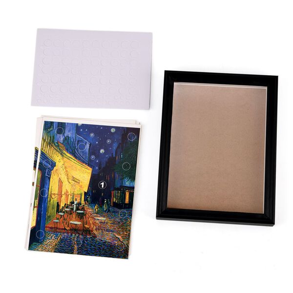 LIVMORE 3D DIY Bilderrahmen Bastelset Sternennacht Motiv 22 x 13 x 17 cm Blau image number 5