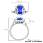 RHAPSODY AAAA Tansanit und VS EF Diamant Halo Ring- 2.60 ct. image number 5