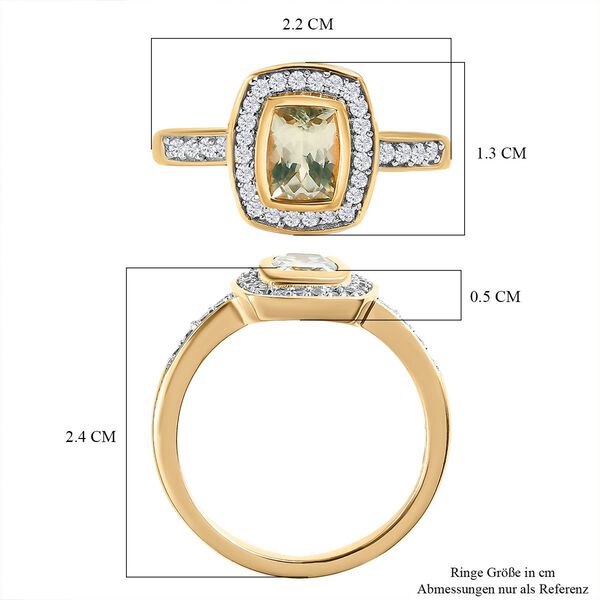 AAA Turkizit und Zirkon-Ring - 1,54 ct. image number 7