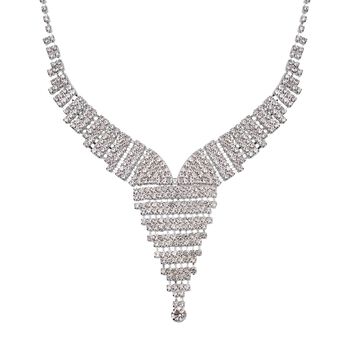 Wei&szlig;er Kristall Schmuckset Reines Messing