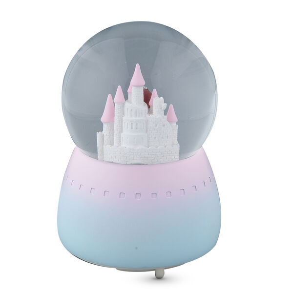 Schneekugel mit Musik, Schloss und Prinzessin, Gr&ouml;&szlig;e: 15x10 cm, Rosa&nbsp; image number 3