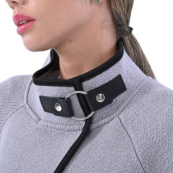 TAMSY: Strick-Mantel f&uuml;r Damen mit Schnalle, Hellgrau&nbsp; image number 6