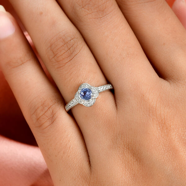 Tansanit und Zirkon Ring - 0,54 ct. image number 3