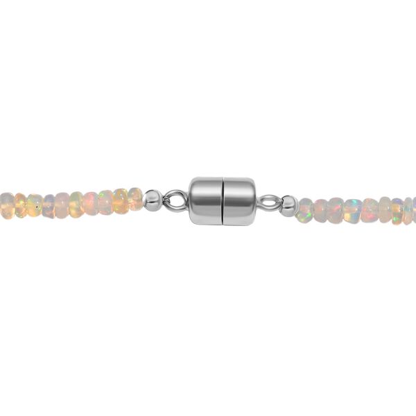 Nat&uuml;rliche, &auml;thiopische Welo Opal Halskette, 45cm - 45 ct. image number 4