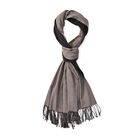 Supersoft Doppelgewebter Schal mit Fransen, 70x200 cm, zweifarbig, braun