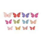 Set mit 48 doppelschichtigen Schmetterlingen, mehrfarbig image number 2