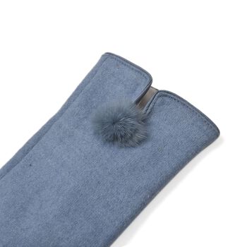 Kaschmir Handschuhe mit Supersoft Mikroplusch futter, Blau
