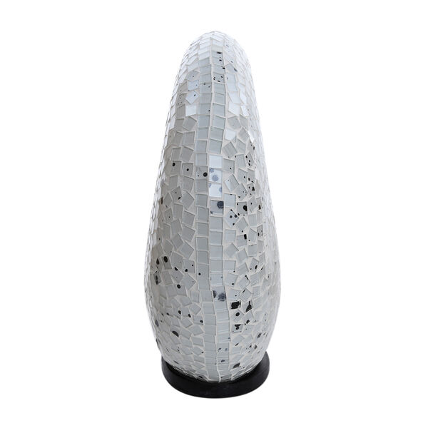 Mosaikglaslampe, Donut-Form, Wei&szlig; mit schwarzen Punkten image number 2