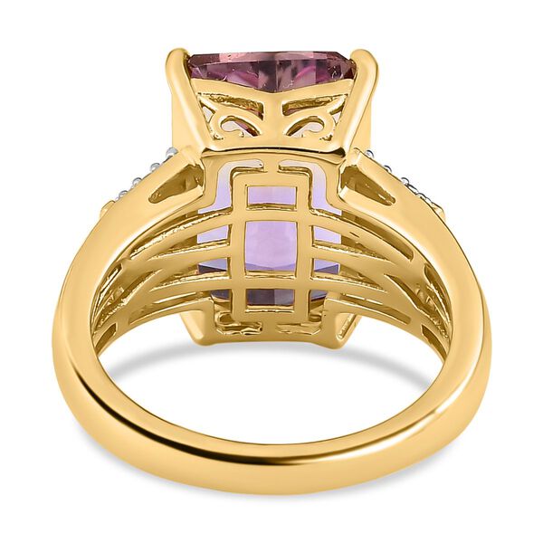 AA Ametrin und afrikanischer Amethyst Ring, 925 Silber Gelbgold Vermeil (Gr&ouml;&szlig;e 21.00) ca. 7.62 ct image number 6