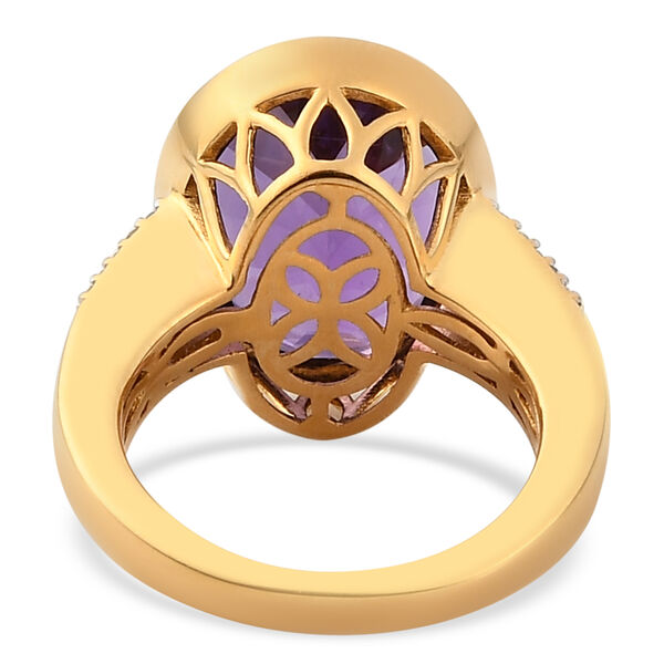 Nat&uuml;rlicher, marokkanischer Amethyst und Zirkon-Ring - 8,50 ct. image number 6