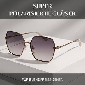 Sole und Luce - Swiss Eyewear - Transparente Polarisierende Sonnenbrille mit Farbverlauf in braun-lila