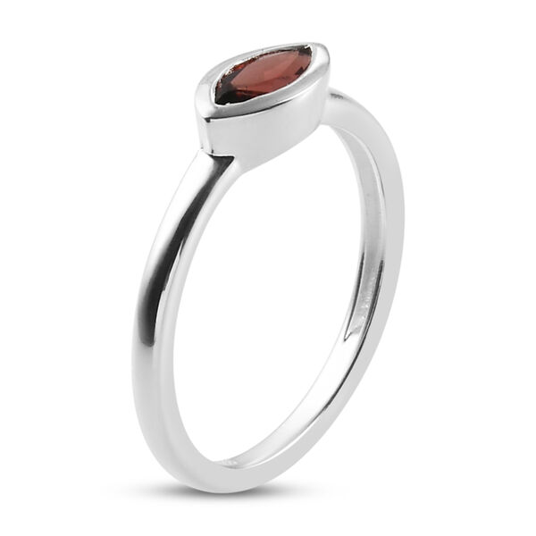 Roter Granat Solit&auml;r-Ring, 925 Silber  ca. 0,47 ct image number 5