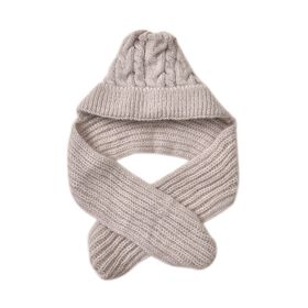 Set aus Mütze und Schal, beige
