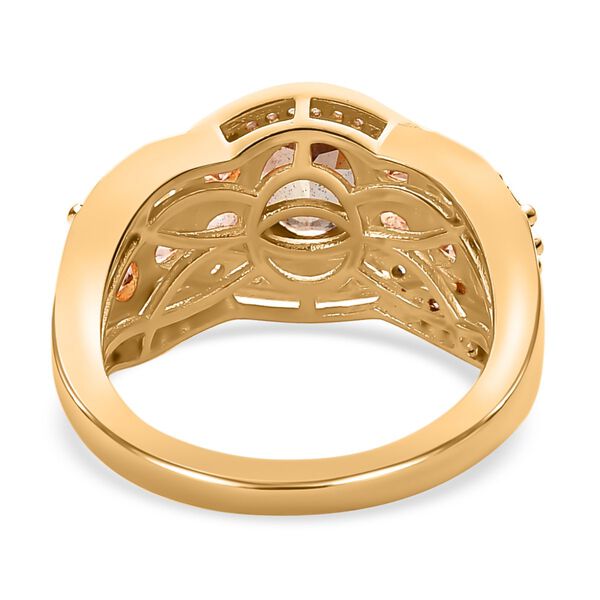 Natürlicher Jenipapo Andalusit Ring, 925 Silber Gelbgold Vermeil (Größe 21.00) ca. 3.15 ct image number 6