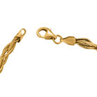 Italienisches Feder-Omega-Armband, ca. 19 cm, 925 Silber vergoldet ca. 5,78g image number 2