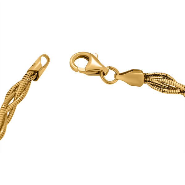 Italienisches Feder-Omega-Armband, ca. 19 cm, 925 Silber vergoldet ca. 5,78g image number 3