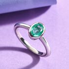 AA Äthiopischer Smaragd-Ring, 925 Silber platiniert  ca. 0,69 ct image number 1