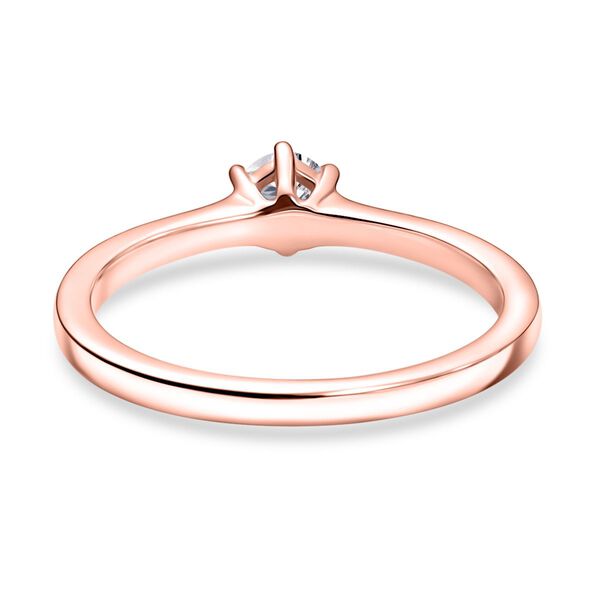 Moissanit Ring 925 Silber Ros&eacute;gold Vermeil (Gr&ouml;&szlig;e 19.00) ca. 0,24 ct image number 5