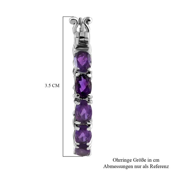 Afrikanische Amethyst-Inside-Out-Creolen image number 5