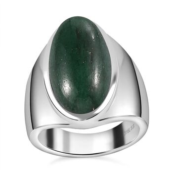 Gr&uuml;ner Aventurin-Ring - 9,91 ct.