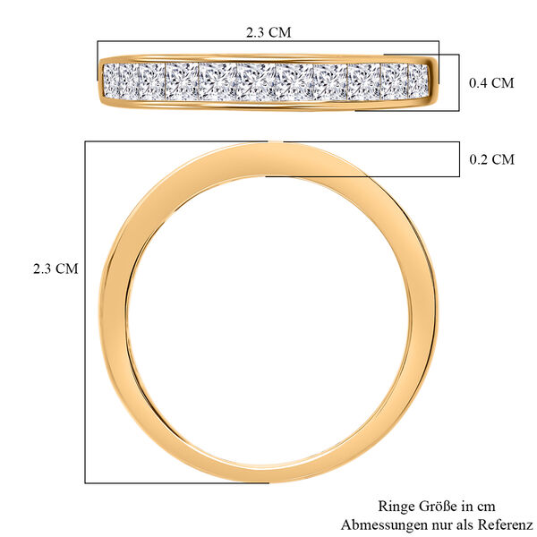 LUXURIANT SGL zertifizierter VS-EF Labor Diamant Ring in 585 Gelbgold - 1 ct. image number 4