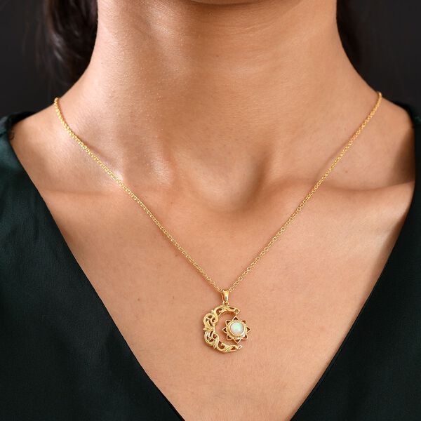 EverTrue Opal Anhänger mit 50cm Kette in Goldton - 0,41 ct. image number 3