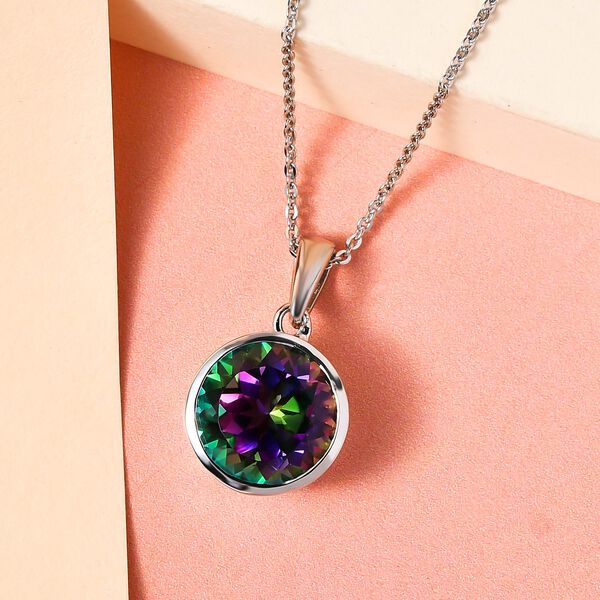 Nordlicht mystischer Topas-Anh&auml;nger mit Kette - 4,39 ct. image number 3