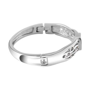 Abalone Muschel, Wei&szlig;er Kristall Armreif ca. 19 cm