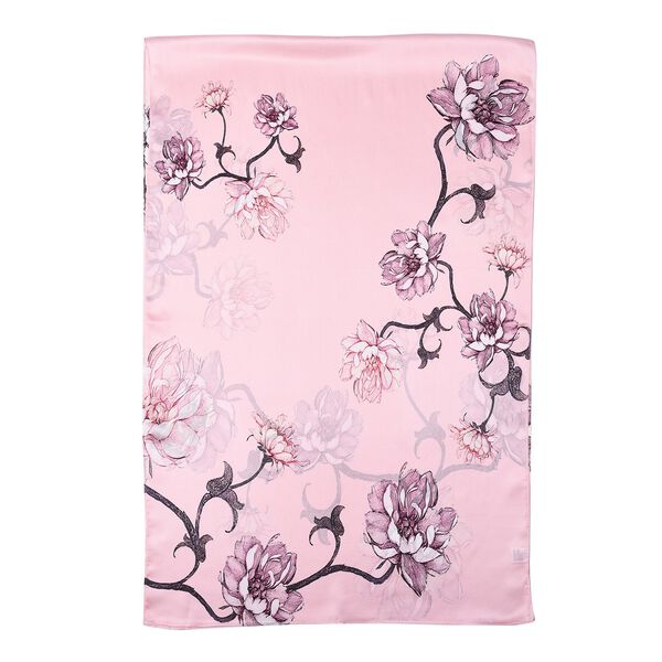 LA MAREY: Bedruckter Schal aus 100 %  Maulbeerseide, Schn&ouml;rkelmuster, inkl. Geschenkbox, Rosa-Gold image number 5