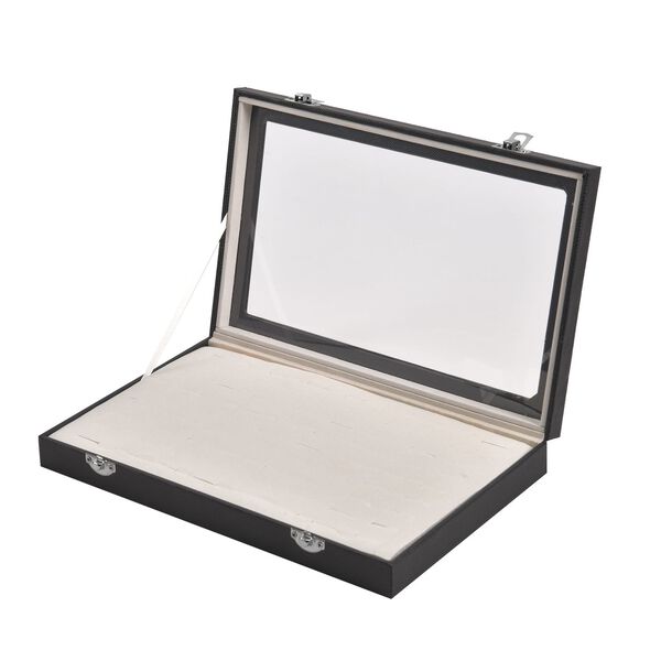 Moderne Ringschatulle mit Acryl-Fenster, 29x18.5x4cm, Schwarz image number 5