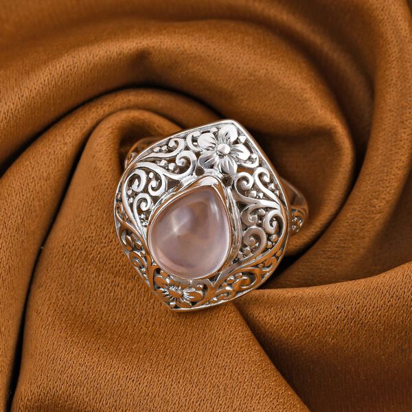 Royal Bali - Rosenuarz-Ring, 925 Silber  ca. 2,90 ct image number 1