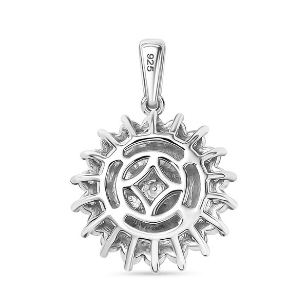 Pfirsich-Süßwasser Perle (8.5-9 mm), Weißer Zirkon Schmuckset ca. 50 cm 925 Silber rhodiniert 5.02 ct image number 5