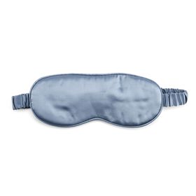 LA MAREY Signature - Schlafmaske aus 100% Maulbeerseide mit Seidenf&uuml;llung, Himmelblau