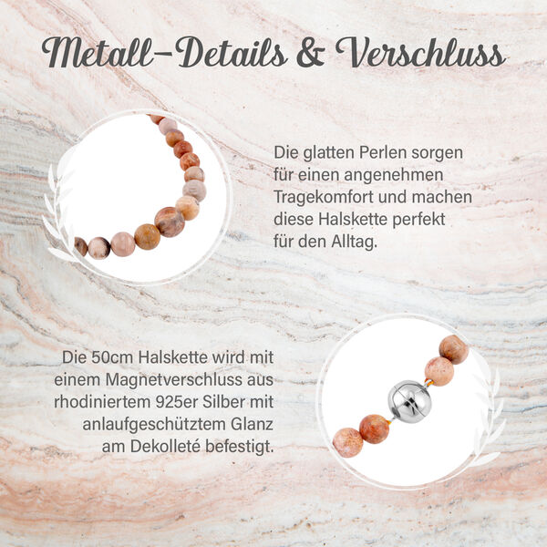 Runde, fossile Korallen-Halskette image number 5