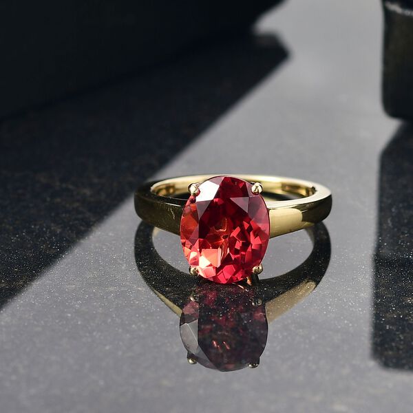 D'Joy Labor Padparadscha Saphir Ring - 5,30 ct. image number 2