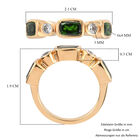 Natürlicher Chromdiopside und Zirkon Designer inspirierter Ring 925 Silber vergoldet  ca. 2,98 ct image number 5