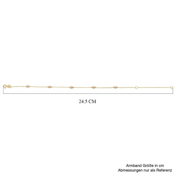 LUXURIANT DIAMOND - Lab Grown Diamant SI-GH Armband ca. 19 cm 925 Silber 750 Gelbgold vermeil ca. 0.25 ct image number 3