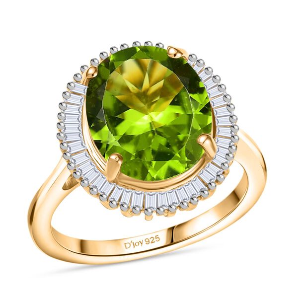 D'Joy AAA Peridot und Diamant Ring - 5,43 ct. image number 4