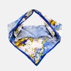 LA MAREY 100% natürlicher Maulbeerseiden Schal
 Material:100% Mulberry silk Größe:52*52cm Weight:30g blue print
 image number 3