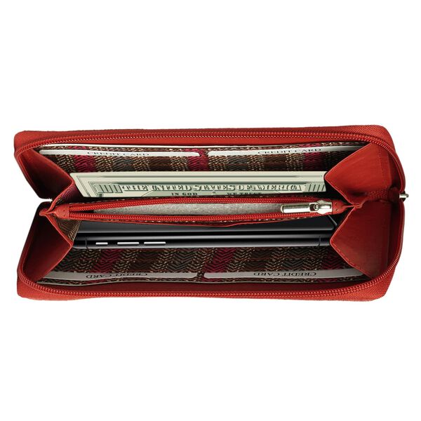 Echtleder Brieftasche mit RFID-Schutz in rot image number 4