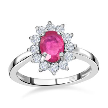 Afrikanischer Rubin und Zirkon-Ring - 1,55 ct.