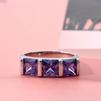 Lustro Stella blauer Zirkonia Trilogie Ring