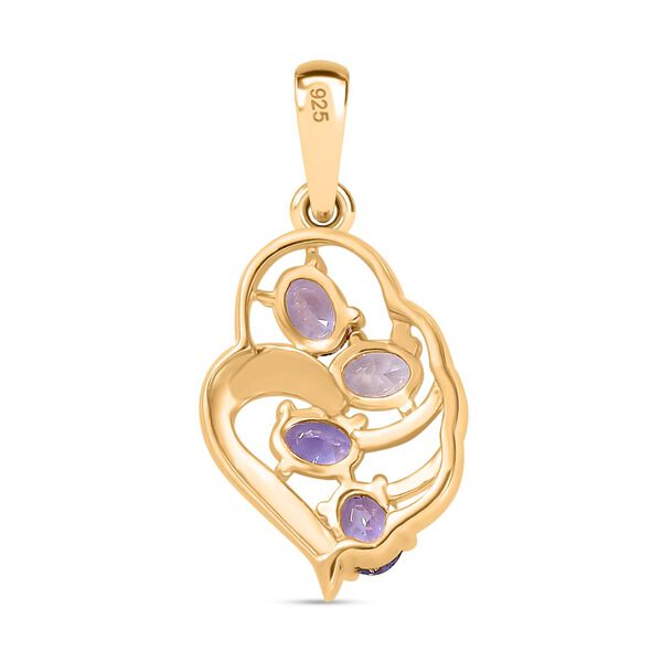 Tansanit Anh&auml;nger 925 Silber vergoldet ca. 0.64 ct image number 5