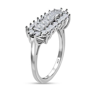 Lustro Stella - Zirkonia Ring, 925 Silber platiniert (Gr&ouml;&szlig;e 20.00) ca. 2.78 ct