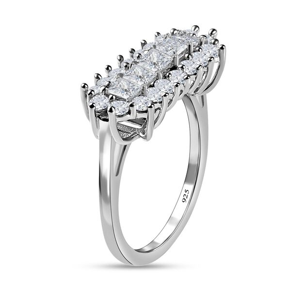 Lustro Stella - Zirkonia Ring, 925 Silber platiniert (Gr&ouml;&szlig;e 20.00) ca. 2.78 ct image number 2