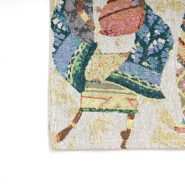 5er Set: Jacquard gewebter Tischläufer und 4 Tischsets, volkstümliches Design image number 6